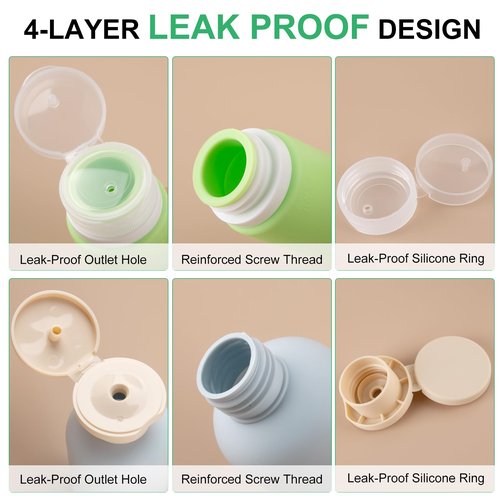 Travel Bottles for Toiletries, 25 Pack TSA Approved Travel Size Containers for Toiletries, Leak Proof Refillable & Squeezable Toiletry Bottles Kit with Clear Bag for Shampoo Lotion Cream Conditioner