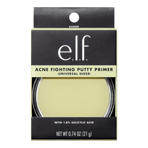 e.l.f. Acne Fighting Putty Primer - 1.8% Salicylic Acid Formula Reduces Breakouts & Minimizes Pores | 0.74 Oz