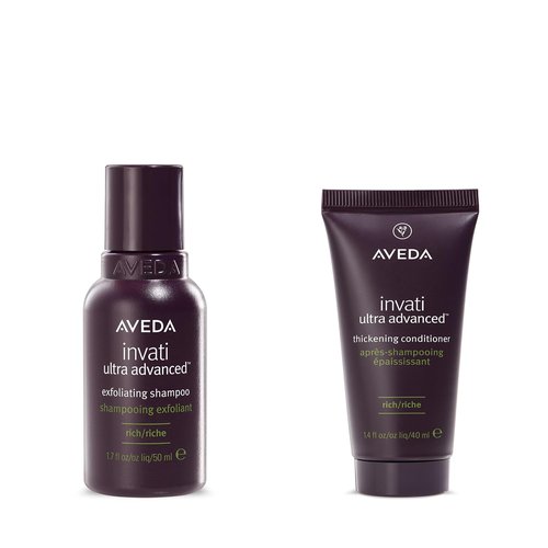 Aveda Invati Ultra Advanced Shampoo & Conditioner Duo - Exfoliating & Thickening for Medium to Thick Hair | Travel Size