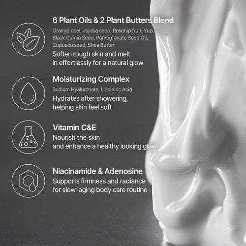 Objet Silky Gleam Body Lotion - Deep Hydration with Niacinamide & Vitamin C&E - Santal Rose (450ml)
