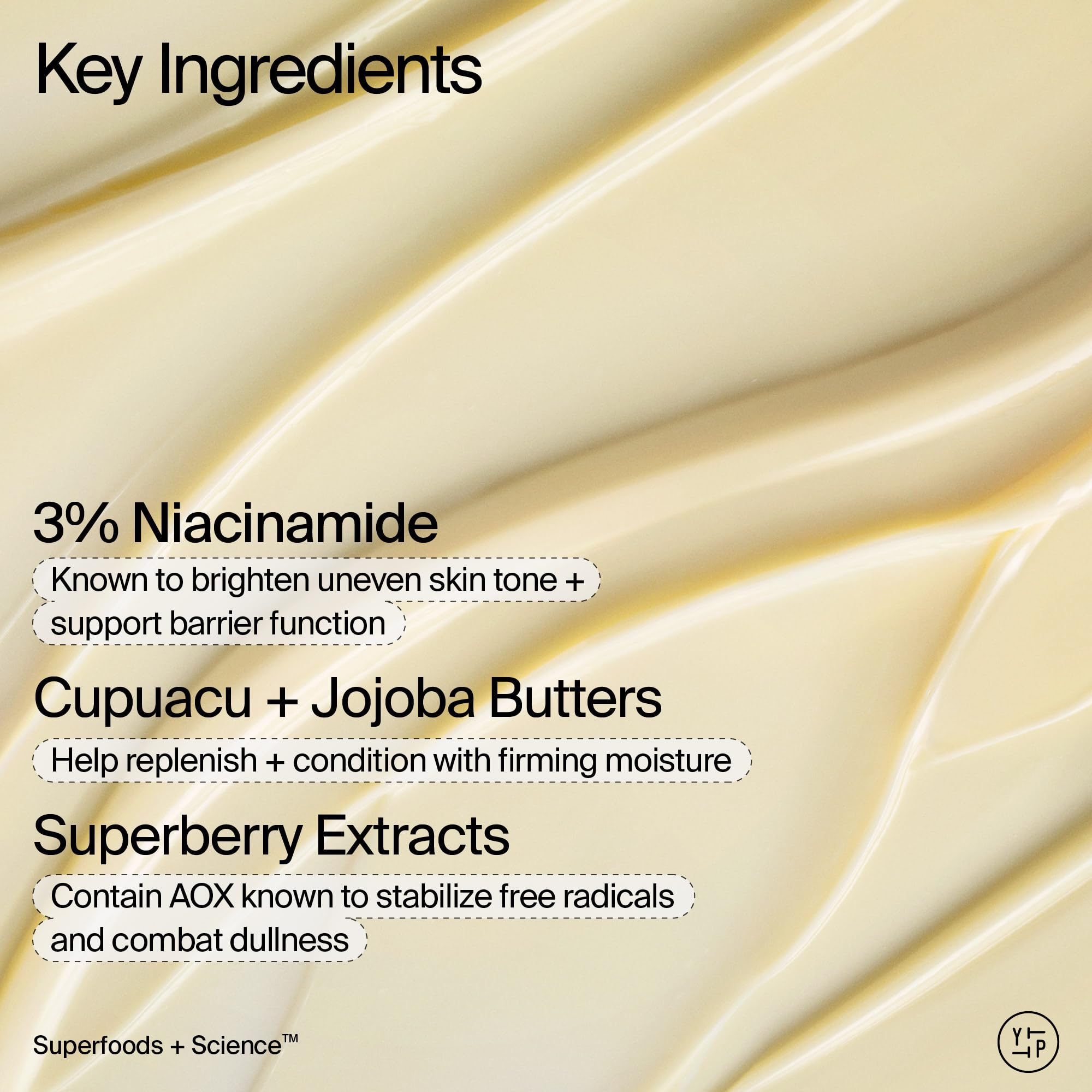 Youth To The People Superberry Hydrate + Glow Dream Body Butter - 3% Niacinamide + Jojoba Oil, Shea Butters, Yuzu + Green Tea + Blonde Woods Scented Body Lotion, Firming Moisturizer - 1.7 fl oz