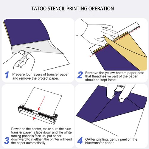 INKLESSPRINT Tattoo Stencil Printer Machine for Tattooing, Portable Bluetooth Thermal Tattoo Transfer Printer for Tattoo Artists & Enthusiasts., Compatible with Android, iOS, Windows