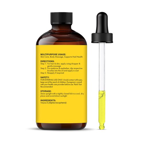 Majestic Pure Vitamin E Oil 4 Oz Vitamin E oil for Skin, Face Oil, Hair Oil and Body Oil- 100% Pure and Natural, 70,000 IU- Cold Pressed Hexane Free Non-GMO Gluten Free Formula