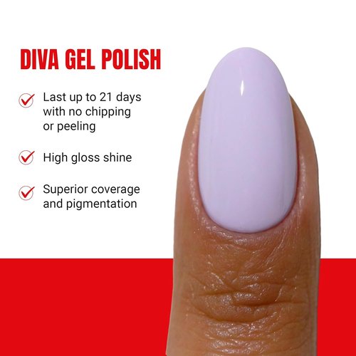 DND Gel Polish Coquette Collection - UV/LED Gel & Air Dry Nail Lacquer Duo | 103 Dainty Lavender, 0.5 Fl Oz