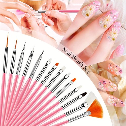 Nail Art Tools,Nail Art Brush,2 sets Nail Stand,5 PCS Dual Tipped Nail Dotting Tool and Sculpture Pen, Acrylic Silicone Nail Pen, Nail Design Tools
