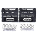 Parker Premium Platinum 1/2 Blades, ** 200 Count **, For Professional Barber Razors, Shavette Razors and Disposable Blade Straight Razors that accept Half of a Double Edge Razor Blade