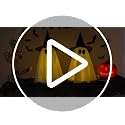 2-Pack Indoor Light-Up Ghost Halloween Decorations with Witch Hats - Spooky & Cute