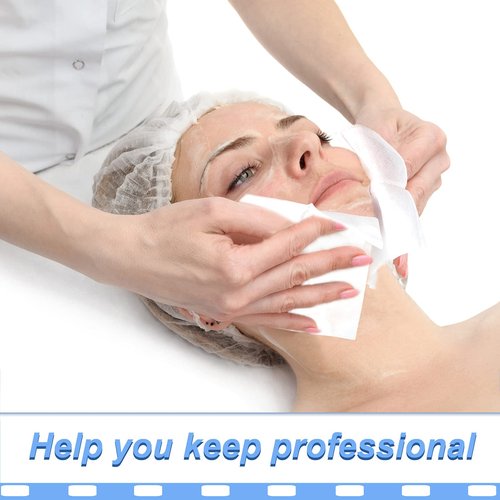 Leelosp 600 Pieces 2 x 2 Disposable Esthetic Wipe Non-woven Facial Wipes Soft Squares Aesthetic Spa Petite Silken Pads for Salon Use Makeup Remove Product Application