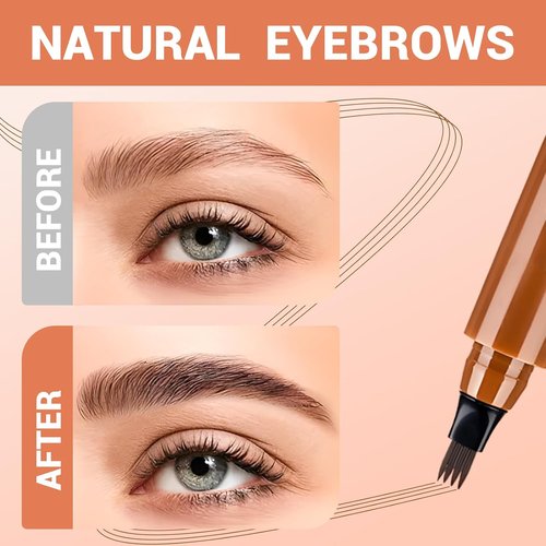 Skiennix Microblading Eyebrow Pencil - Long-Lasting, Natural-Looking Hair-Like Brows | Dark Brown