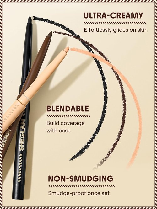 SheGlam Smoke Clouds Eyeliner - Creamy Matte Finish for Versatile Looks | Jet Set
