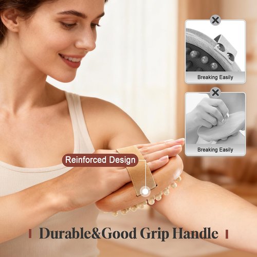 2 PCS Meridian Massage Brushes, Wood Therapy Massage Tools with Essential Oil, Handheld Meridian Brush for Belly Fat, Full Body Relaxation Cellulite Pressure Brushes for Legs, Arms, Back (Brown)