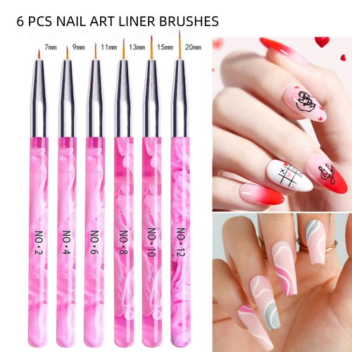 Professional Nail Art Brush Dotting Tools Kit (28pcs Pink)