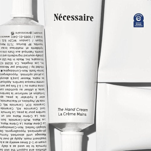 Nécessaire Hand Cream - Fragrance-Free Lotion with 5 Ceramides & Peptides | Fast-Absorbing, Non-Greasy - 2.2 fl oz