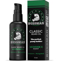 Bossman Organic Mustache & Beard Oil for Men, 2 oz – Natural Beard Moisturizer with Jojoba, Argan & Avocado Oils (Vetiver X Scent)