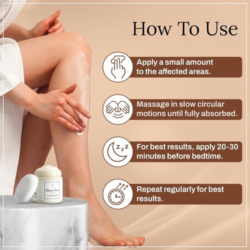 Mama Bear Oasis Lotion - Lavender Magnesium Cream for Feet, Hands & Legs - Includes Arnica & Aloe Vera (1 Pack)