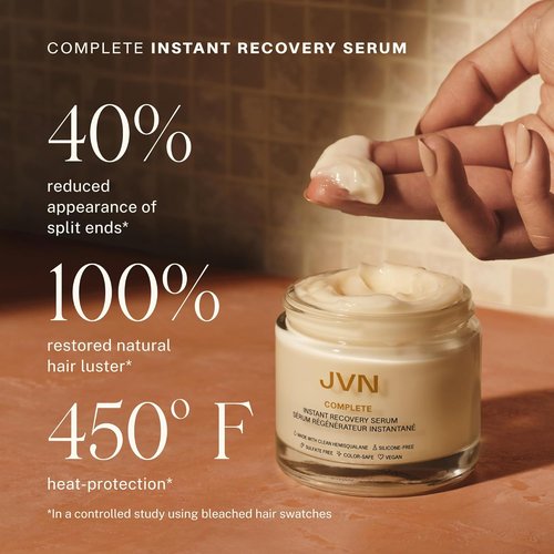 JVN Travel Essentials Hair Care Set - 3 Pack with Air Dry Cream, Recovery Serum & Scalp Oil