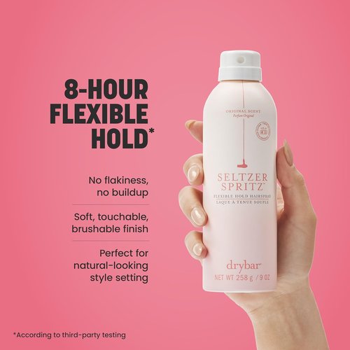 Drybar Seltzer Spritz Flexible Hold Hairspray - 8-Hour Hold with Touchable Finish, Ultrafine Mist, Vegan & Cruelty-Free