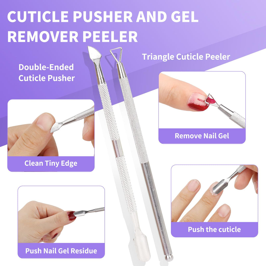 YGQQOY Nail Soaking Bowl, Acetone Proof Soak Off Bowl for Acrylic Nail Dip Powder Remover and Cuticle Remover, Manicure Set with Manicure Bowl Cuticle Oil and Nail File Buffe