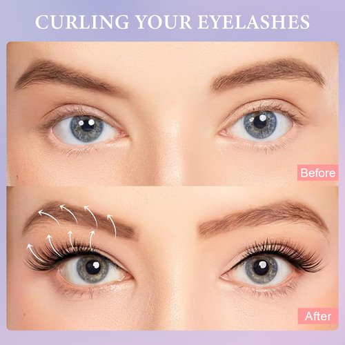 Eyelash Lift Kit Effectually, 2 Pack Eyelash & Eyebrow Perm Kit, Professional Semi-Permanent Eyelash Lash Curling Tools with Eye Shields, Pads Suitable for Salon Home (Pink)