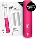 Flint Classic Mini Lint Roller - Retractable Design with 90 Extra Sticky Sheets | Portable Pet Hair Remover