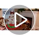 Mini Red and Green Christmas Tree Skirt - 24 Inch Ruffle Tabletop Holiday Decor
