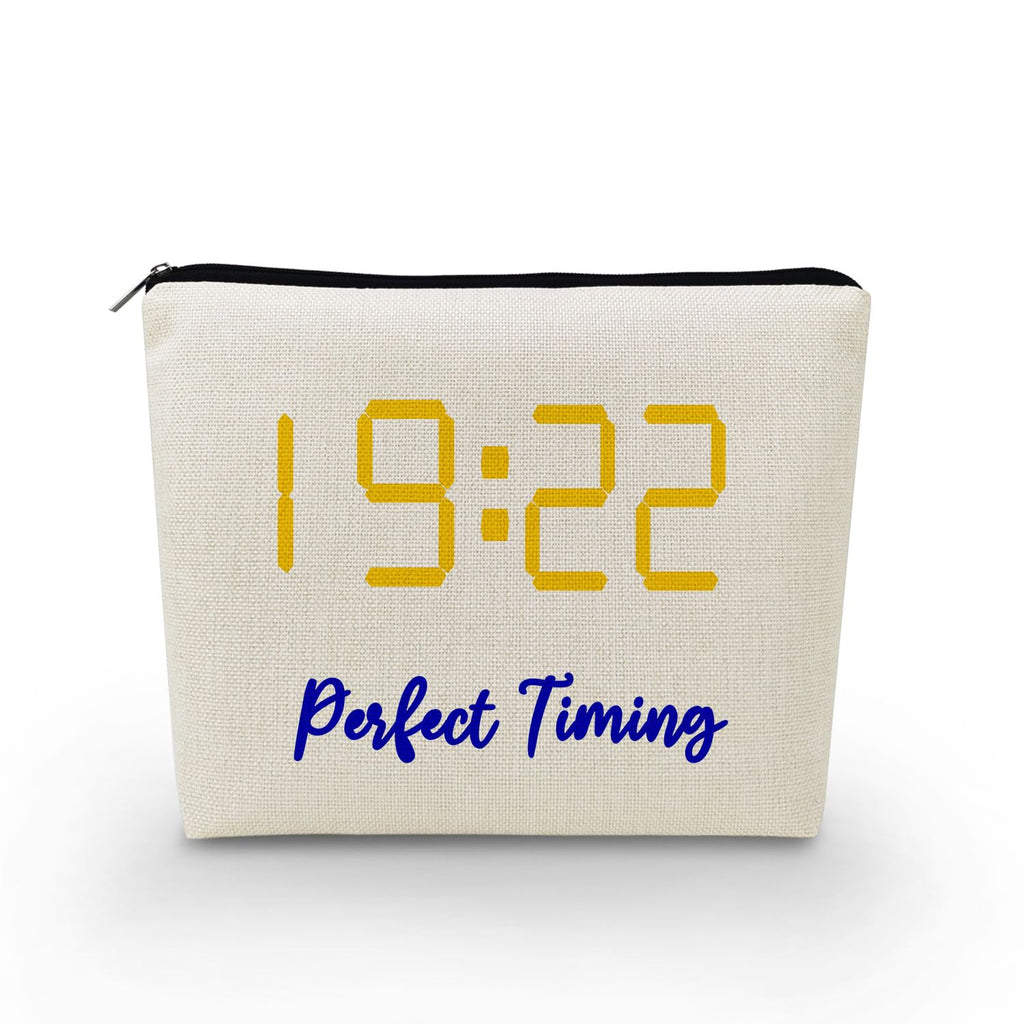 YULUENZE Sorority Presents Perfect Timing 1922 Sigma Gamma Rho SGRHO Sorority Present Finer Women Canvas Makeup Bag Zipper Pouch for Women Sisters