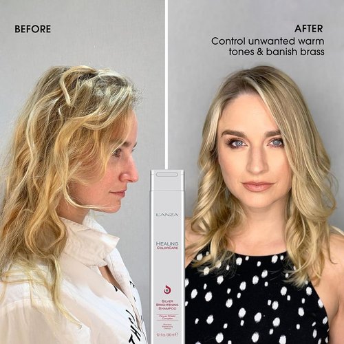 L'ANZA Healing Colorcare Purple Shampoo - Neutralizes Brass & Brightens Blonde | Sulfate-Free, Moisturizing