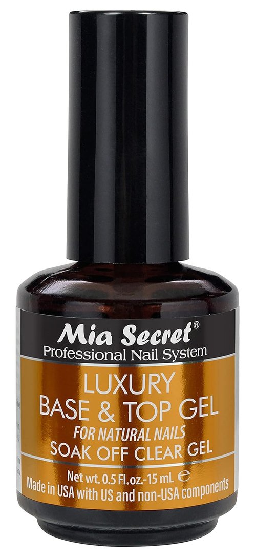 Mia Secret Clear Gel Polish - Luxury Base & Top Coat - High Gloss Finish - 15ml