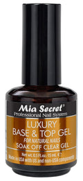 Mia Secret Clear Gel Polish - Luxury Base & Top Coat - High Gloss Finish - 15ml