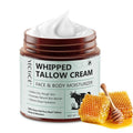 Cacukn Whipped Beef Tallow for Skin, Organic Face Moisturizer with Grass Fed Beef Tallow & Raw Honey, Deeply Moisturizes Face & Body, Reduces Skin Irritation and Sensitivity, 4.2 Oz