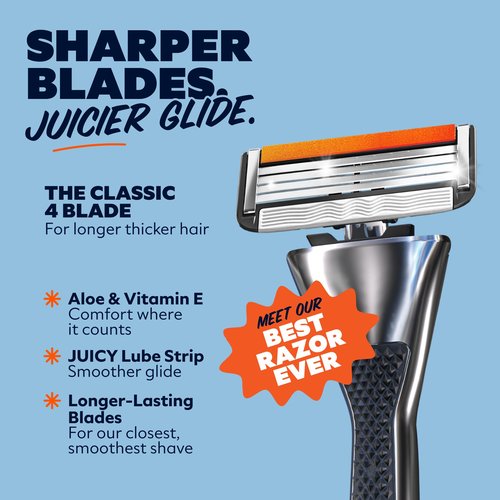 Dollar Shave Club | The VIP Shave Set | 4 Swift Rinse Refill Cartridges, 1 Heavy Metal Handle, 1 Shave Butter 3 ounce, 1 Razor Cover, Razors for Men