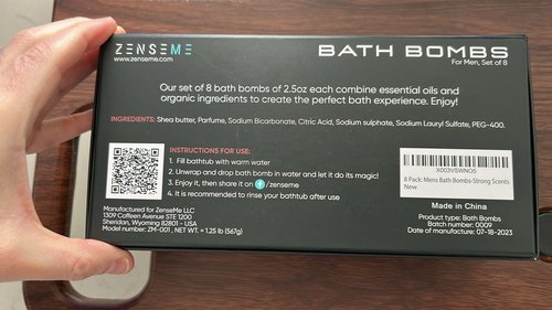 Bath Bombs for Men, Gift Set of 18 Scented Organic Handmade Bath Bombs of 2.5 oz with Natural Essential Oils. Perfect for Boyfriend, Husband, Father or Friend, by ZenseMe