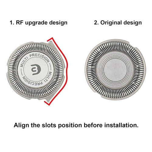 Rollingfit SH30 Replacement Heads - Compatible with Philips Norelco Electric Shaver Series 1000-3000 | Easy Cut & Replace, 3-Pc Pack