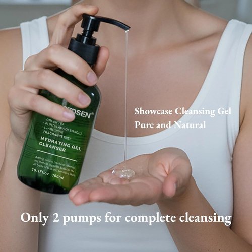 Skiennix Hydrating Face Wash - Foaming Cleanser with Green Tea, Fragrance-Free, 10.1 Fl Oz | All Skin Types