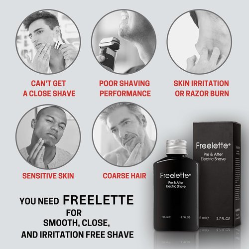 Freelette After Shave Lotion - Cooling Balm for Smooth, Irritation-Free Shaving | Mint/Bergamot, 3.76 FL.OZ
