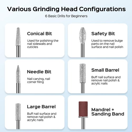 COSLUS Cordless Nail Drill Electric C41(END04): 2-in-1 Nail File with Flash Cure for Acrylic Gel Dip Powder Nails, Stepless Control for Beginner Home DIY, Portable & Professional Pedicure Kit