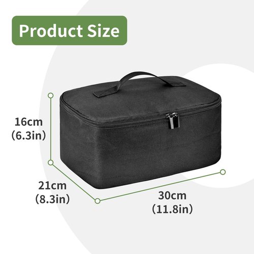 Boczif Waxing Kit Carry Bag, Wax Warmer Organizer Bag for Hair Removal Storage Bag, Wax Tool Bag Portable Travel Bags for Hotel Makeup Brush (Waxing Kit Bag-black)