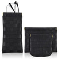 3PCS Small Makeup Bag for Women, Mini Cosmetic Bags Leather Pocket Pouch Purse,Snap Closure Waterproof Portable Bag,Checkered Storage Travel Bag for Lipstick Change Glasses Coin Cards (Black)