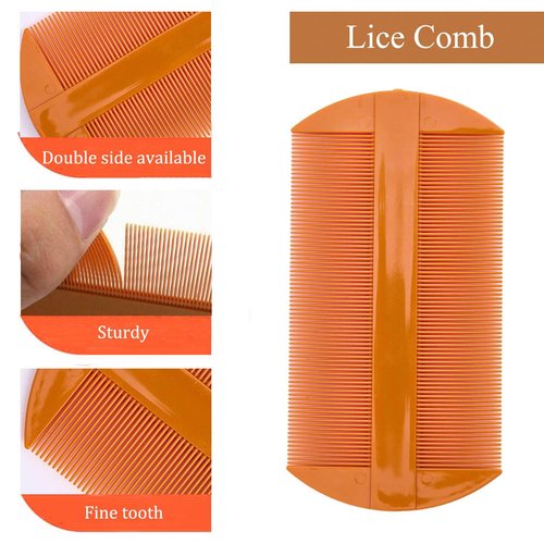 Dandruff Comb | Stainless Steel Fine Tooth Scalp Detox Tool for Women, Men & Kids - Black & Orange