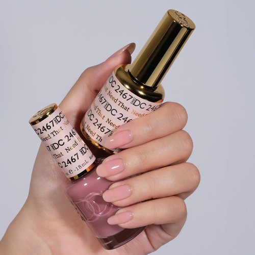 DND DC Gel Polish Set - Sheer Collection | Chip-Free UV Gel & Air Dry Nail Lacquer Duo, 0.5 Fl Oz Each