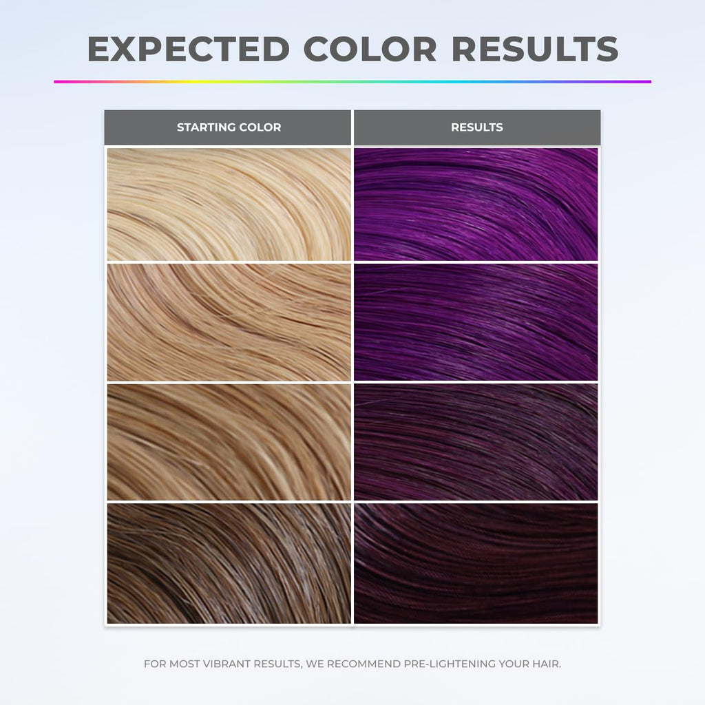 XMONDO Hair Color - Super Purple Semi-Permanent Color | Vegan Formula with Hyaluronic Acid, 8 Fl Oz