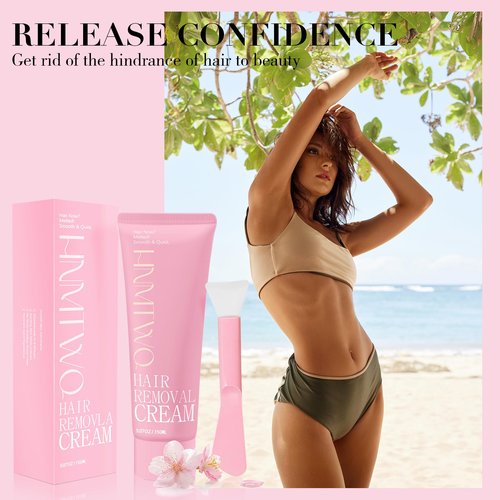 Hair Removal Cream for Legs, Arms & Underarms – Painless Depilatory Cream with Floral Vanilla Scent, Gentle Formula for Women & Men, Smooth Skin at Home in 8 Minutes