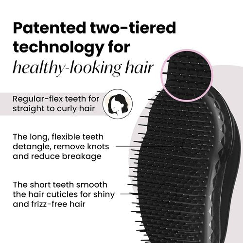 Tangle Teezer Original Detangler Brush - Versatile Hairbrush for All Hair Types | Panther Black