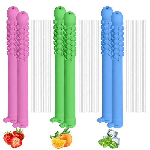 18 Pcs Chewable Essential Oil Breath Stick, Chewable Breather Sticks, Improve Pen Biting, Small Size for Portable Use, Suitable for Carrying Around