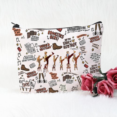 POFULL Musical Theatre Inspired Gift Newsboy Theatre Cosmetic Bag Musical Lover Gift