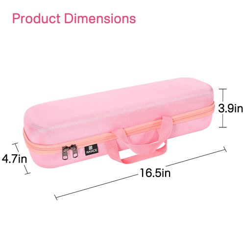 RAIACE Hard Carrying Case Compatible with dyson airstrait straightener, Travel Storage Bag. (for sale is case only) - Pink