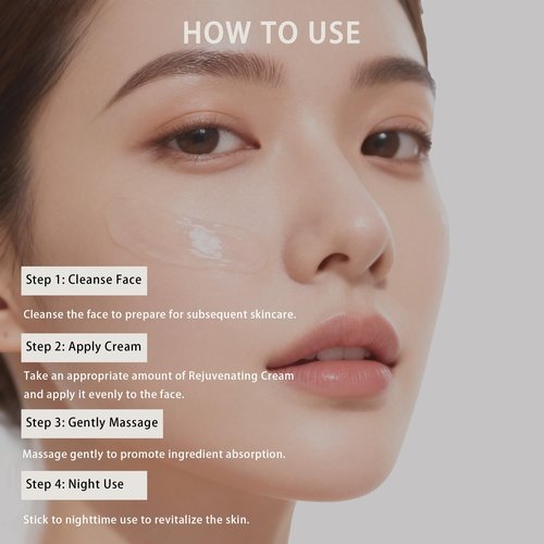 Advanced PDRN Rejuvenating Cream, 99% Pure Salmon DNA Collagen Gel Repair Cream, 0.7 oz, with Hyaluronic Acid and Niacinamide, Nighttime Skin Repair,Inspired Skincare