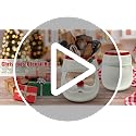 Christmas Santa Ceramic Utensil Holder - Holiday Kitchen Decor - Pinata