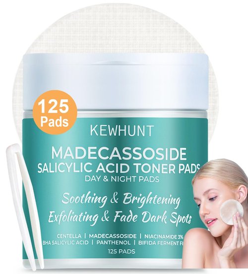 Madecassoside Toner Pads, Mild Exfoliating Pads, Calming Blemish Face Pad -Centella, Niacinamide, BHA Salicylic Acid for Soothe, Uneven Skin Tone, Dark Spots, Skincare 125 Pad Valentines Day