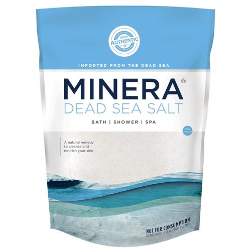 Minera Fine Grain Dead Sea Salt - 100% Pure & Natural Bath Soaks | 5 lbs, Fast-Dissolving, Unscented
